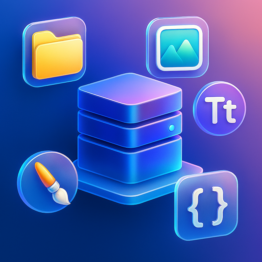 Representation of a web server storing website assets